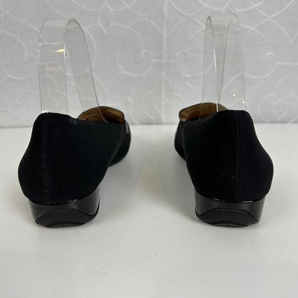 Abella Desiree Women’s Shoes Size 7.5 Black Wedge Slip-On Round Toe Loafers NEW - Picture 6 of 10